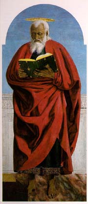 Pierro della Francesca: Święty Jan Ewangelista, fragment poliptyku, 1452-1466