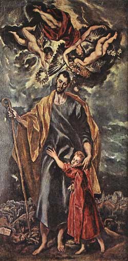 El Greco: Święty Józef z małym Jezusem, olej na płótnie 1597-1599