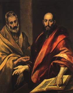 El Greco: Święty Piotr i święty Paweł, olej na płótnie, 1590-1600
