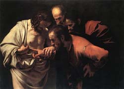 Caravaggio: Święty Tomasz, olej na płótnie, 1601-1602